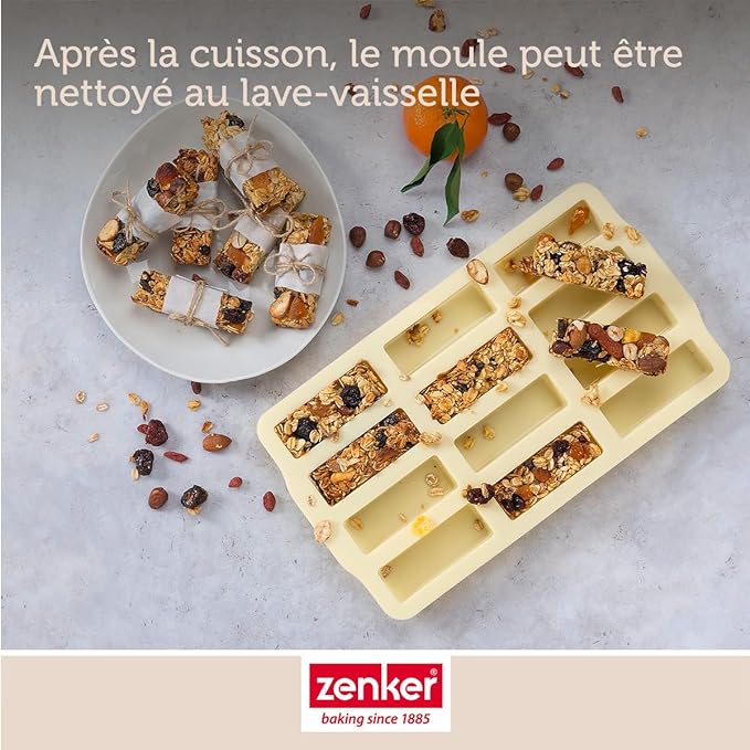 Moule en silicone pour 12 barres de muesli Zenker Sweet Sensation