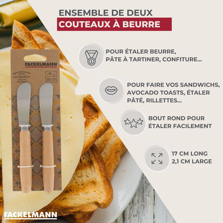 Ensemble de 8 Couteaux à beurre 18 cm Fackelmann Sybarys