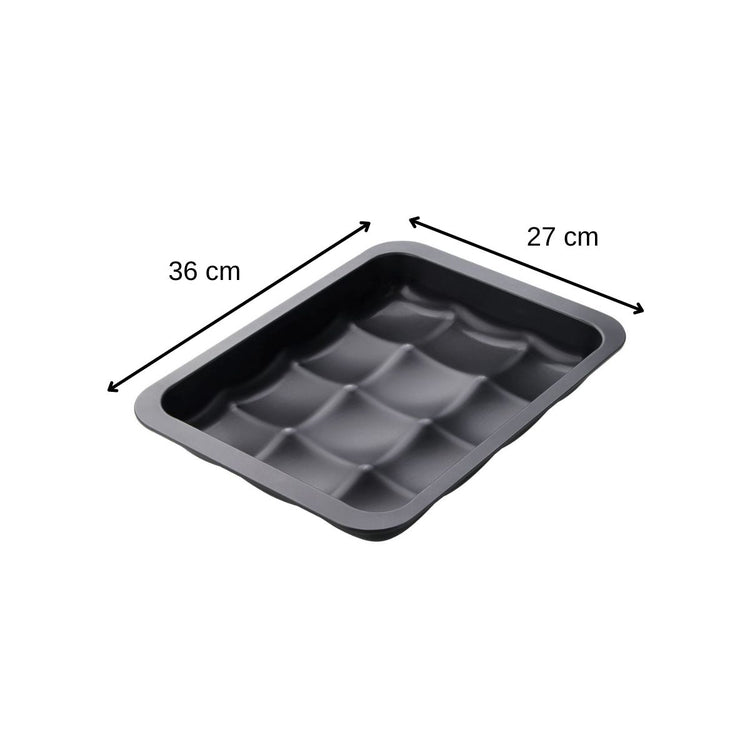 Lot de 2 moules à gâteaux 36/27/5 cm en acier Black metallic Black mettallic Zenker Black mettallic