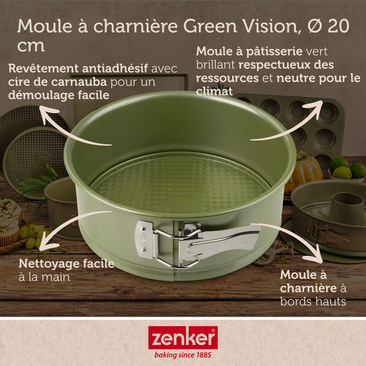 Ensemble de 2 Moules à manqué à charnière 20 cm Zenker Green Vision