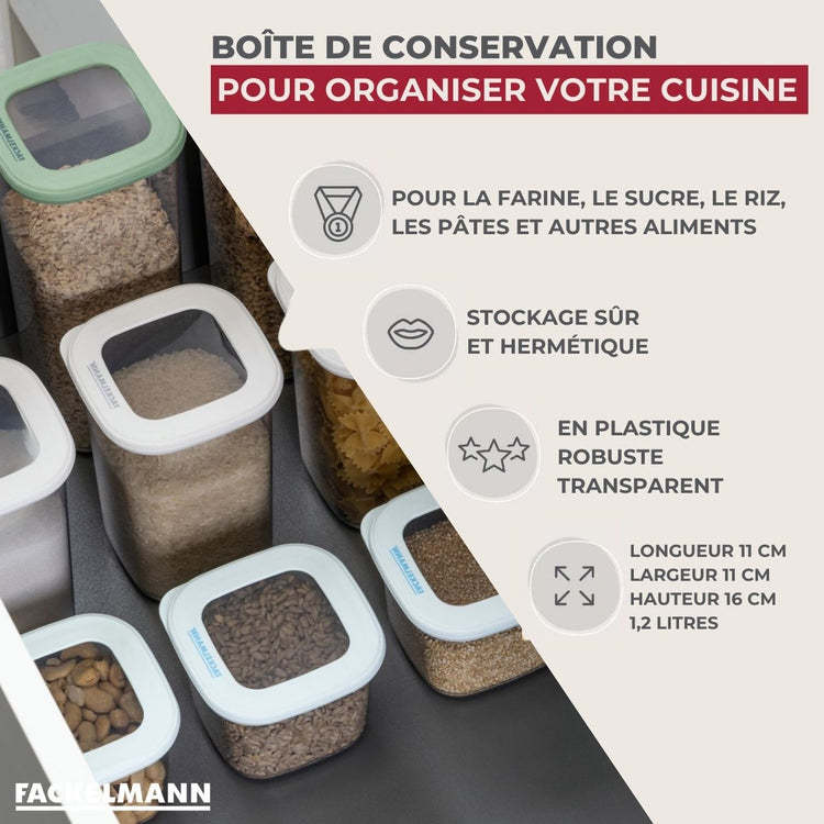 Boite à Provisions 1,1 Litre Fackelmann Storage