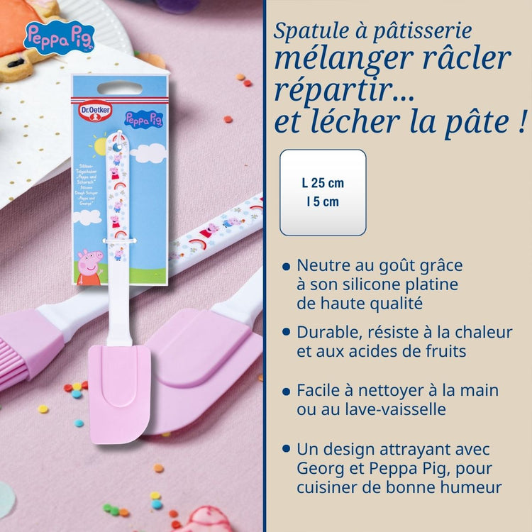 Spatule à pâte en silicone Dr. Oetker Peppa Pig