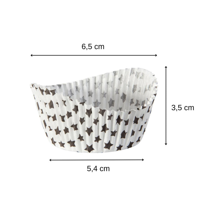 Lot de 50 moules à muffins en papier motif étoile Zenker Smart Pastry