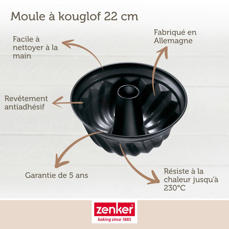 Set de 4 ustensiles de pâtisserie moule à gâteaux bols et spatule Black metallic Black mettallic Zenker Black mettallic