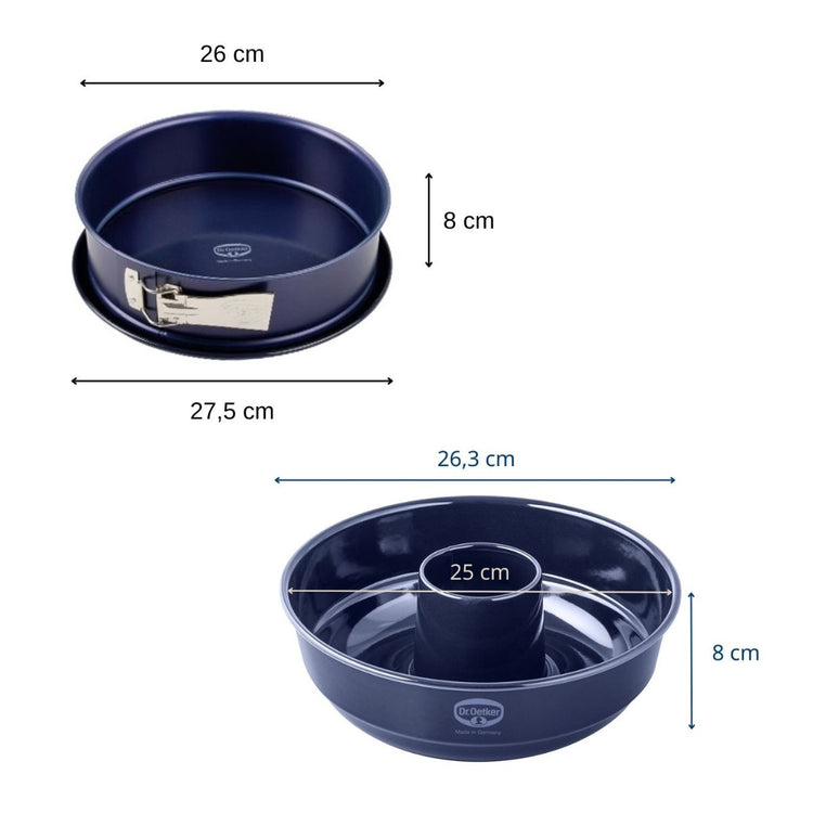 Set de moule à charnière 26 cm et moule à savarin 26 cm Dr. Oetker Back Liebe