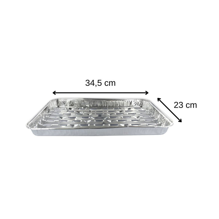 Lot de 10 barquettes en aluminium 34 x 23 cm Fackelmann Barbecue