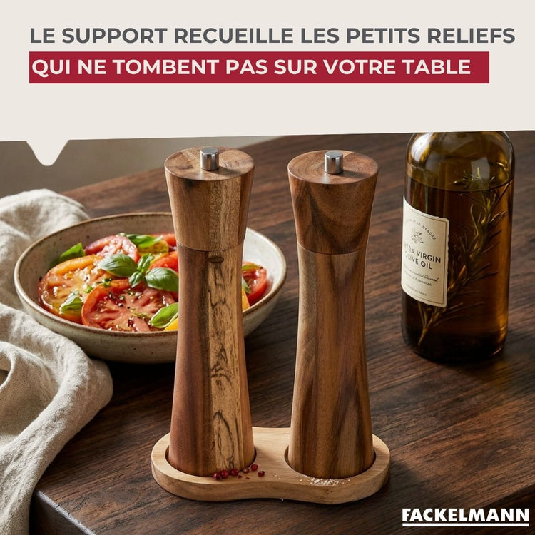 Set moulin à poivre et sel en bois Fackelmann Acacia