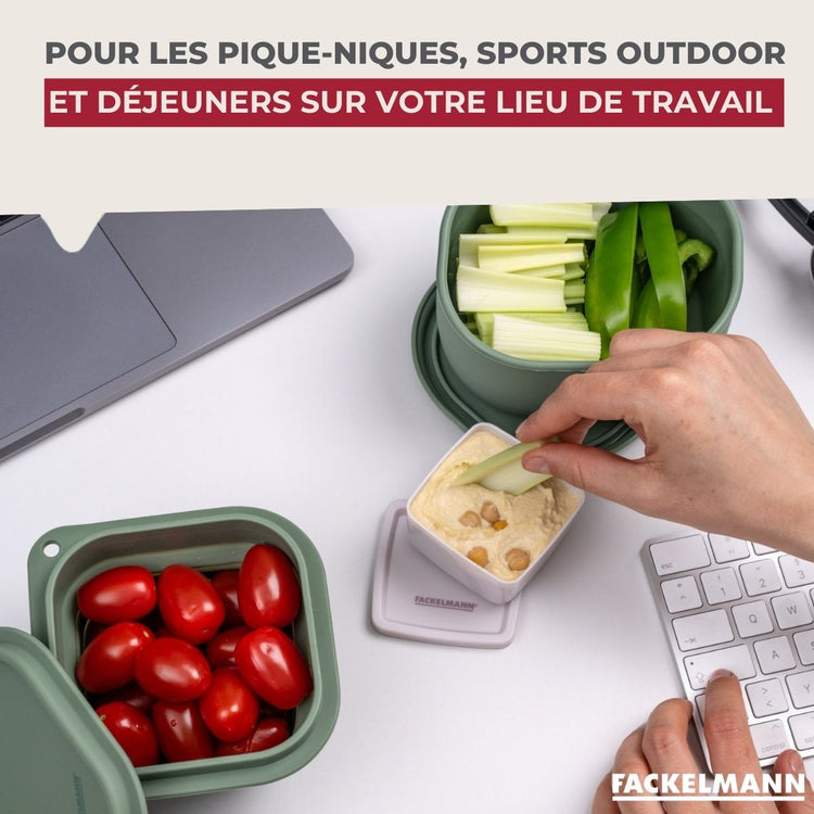 Set de 3 boîtes carrées à sauce ou épices Fackelmann Storage