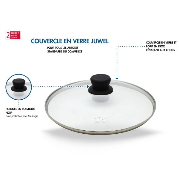 Poêle 28 cm céramique sans PFAS et son couvercle Elo