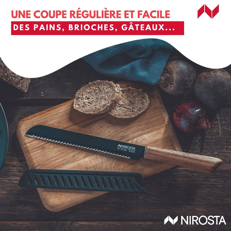 Couteau à pain 33,5 cm Nirosta Flow