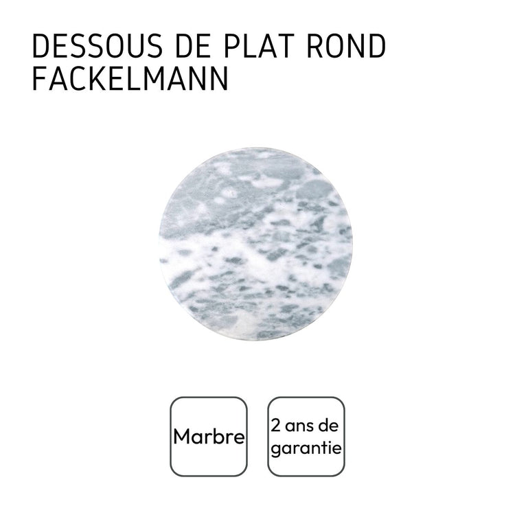 Dessous de plat en marbre rond de 18 cm Fackelmann Basic