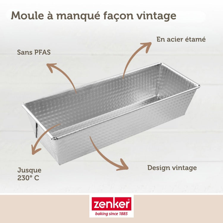 Lot de 2 moules à cakes 25,5 x 11,2 cm Zenker Silver