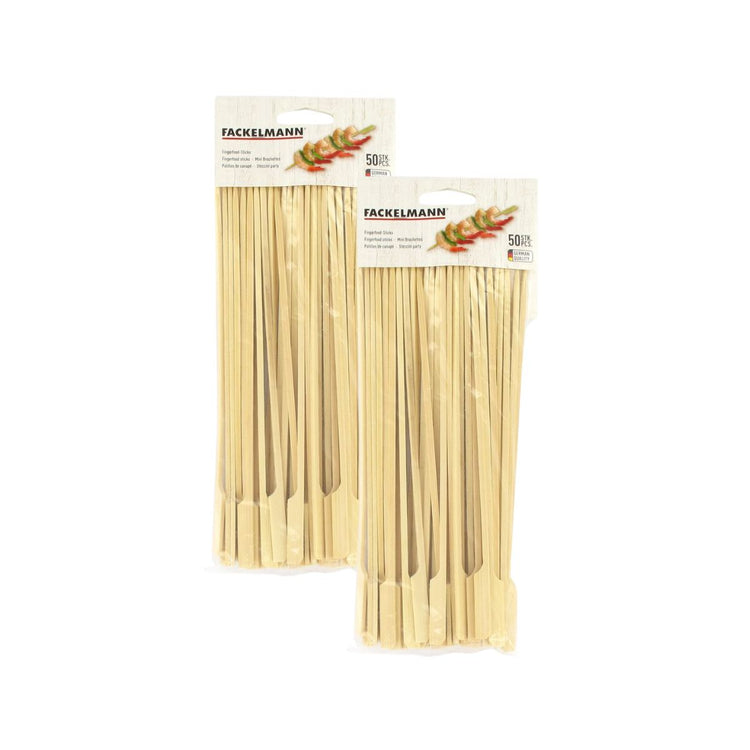 Lot de 100 pics à brochette en bois de 25 cm Fackelmann Wood Edition