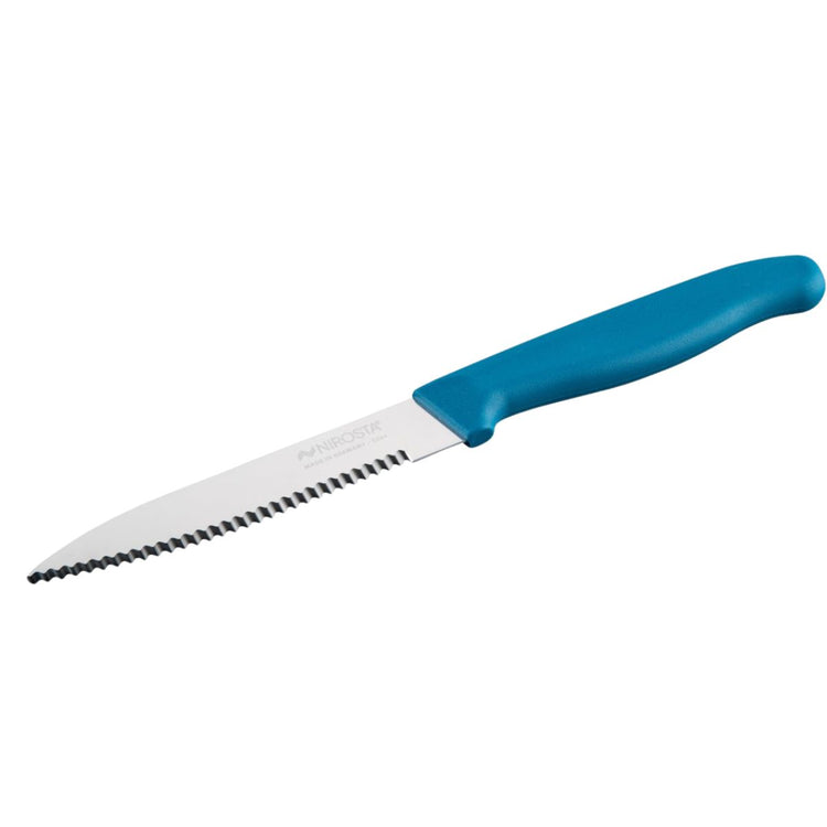 Couteau de cuisine lame crantée 21,5 cm Nirosta Elemental