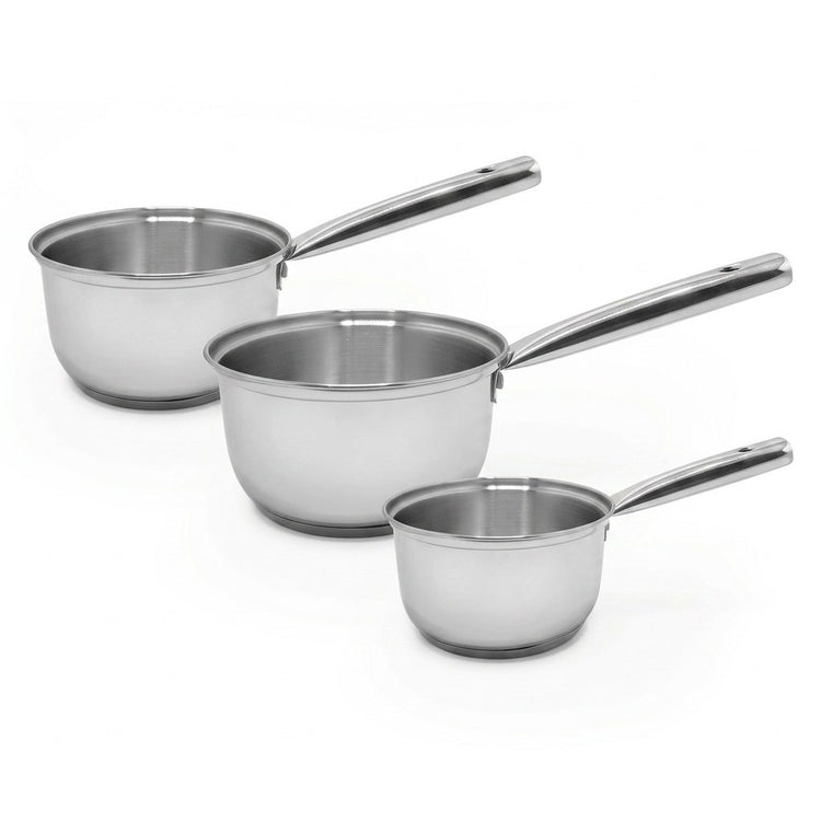 Lot de 3 casseroles 18/20/22 cm en inox Fackelmann Rhona