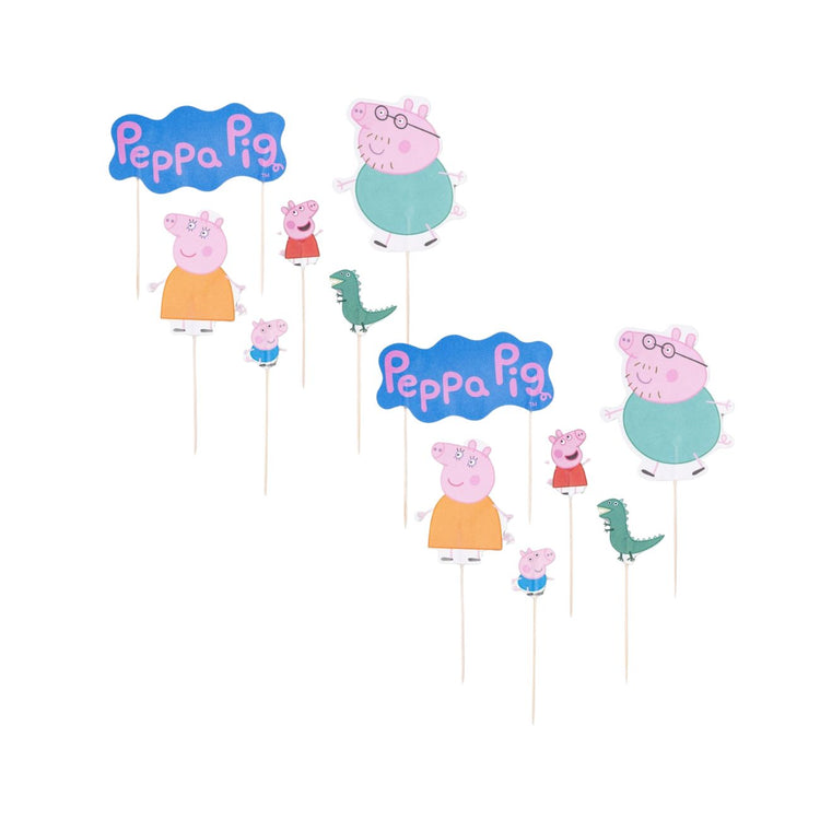 Ensemble de 24 décorations de gâteau d’anniversaire Dr. Oetker Peppa Pig
