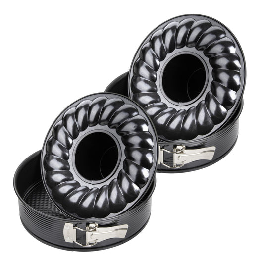 Lot de 2 moules à gâteaux 24/24 cm en acier Black metallic Black mettallic Zenker Black mettallic