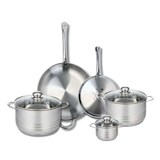 Ensemble de 2 Poêles de cuisson 24 et 32 cm et 3 faitouts 12, 20 et 24 cm Elo Profi Brillant