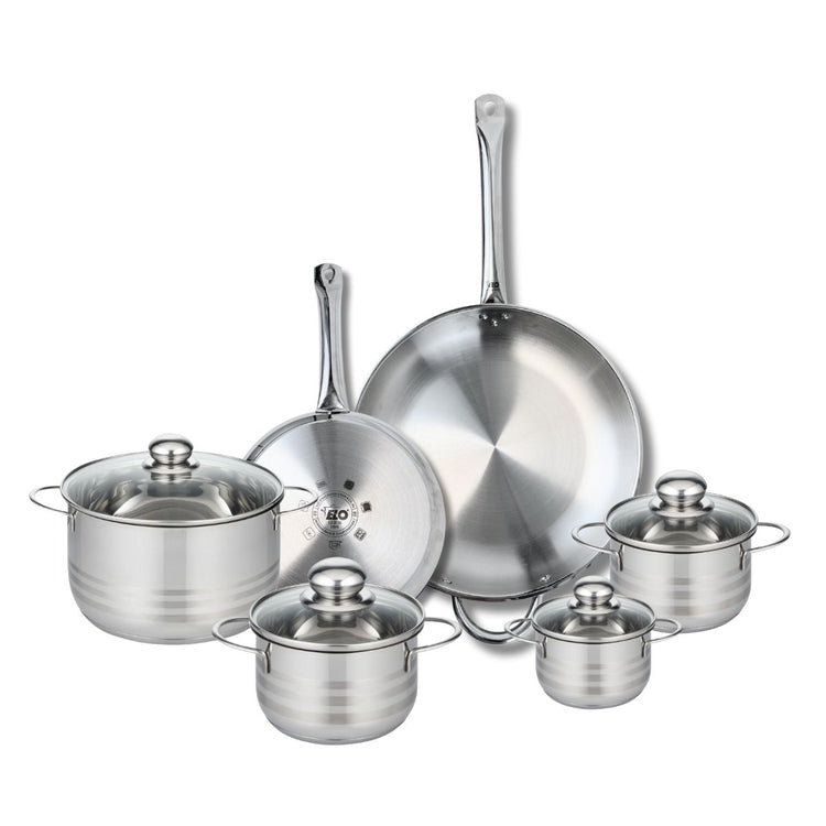 Ensemble de 2 Poêles de cuisson 24 et 32 cm et 4 faitouts 12, 14, 16 et 20 cm Elo Profi Brillant