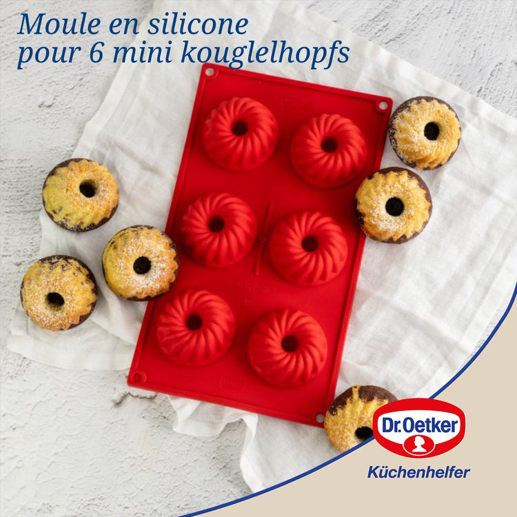 Moule silicone 6 mini Kougelhopfs Dr Oetker Silicone