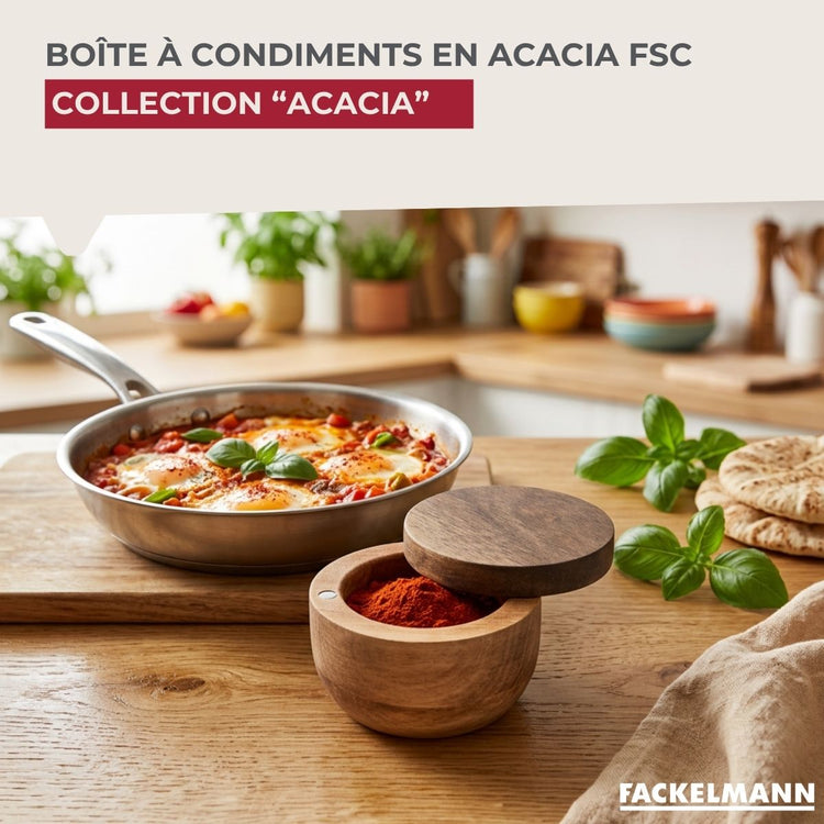 Boîte à épices en bois Fackelmann Acacia