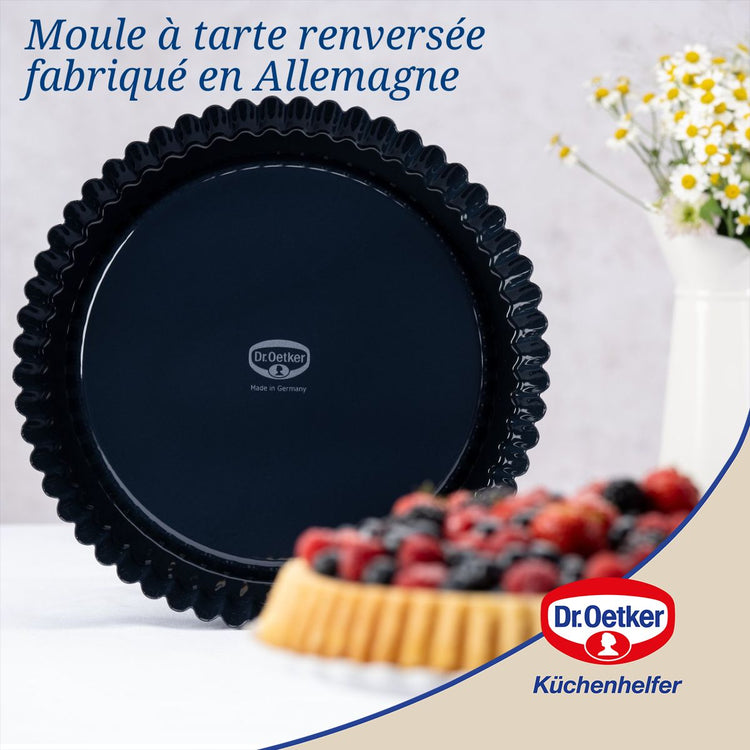 Plat à tarte 28 cm avec revêtement en quartz émaillé Dr.Oetker Back Liebe