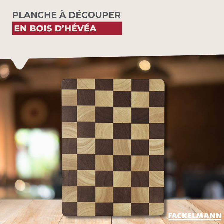Planche à découper en hévéa Fackelmann Boissellerie