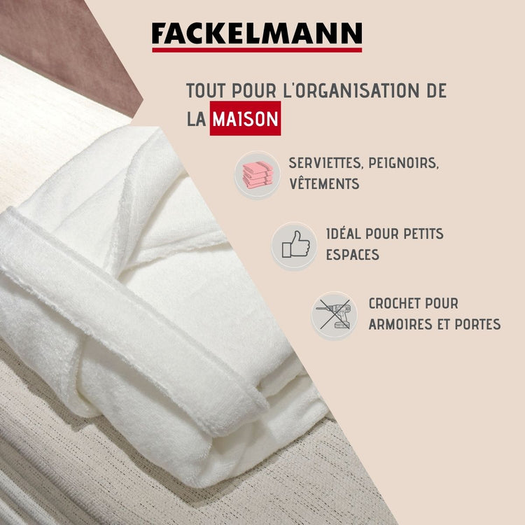 Crochet double pour porte Fackelmann Tecno