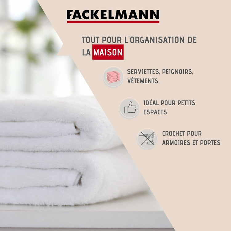Crochet de porte en acier inoxydable Fackelmann Tecno