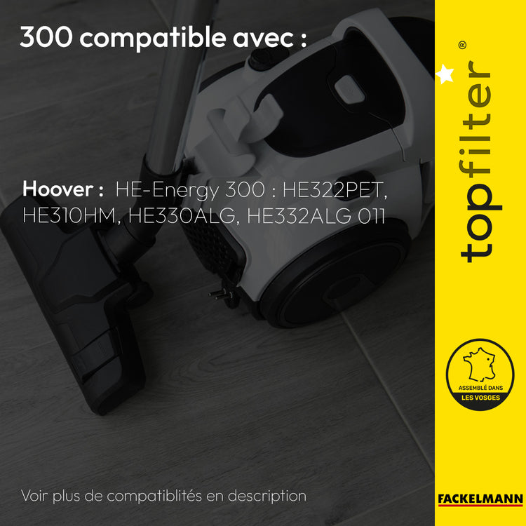 Lot de 4 sacs aspirateur Hoover TopFilter Premium