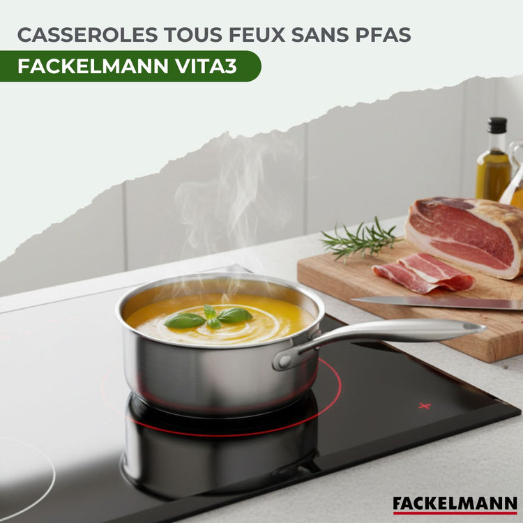 2 Casseroles 14 et 18 cm inox 18/10 Triply Fackelmann Vita3