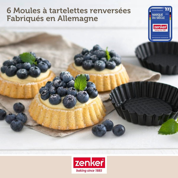 Set de 10 ustensiles de pâtisserie avec 6 moules à gâteaux 2 bols spatule et verre doseur Black metallic Black mettallic Zenker Black mettallic
