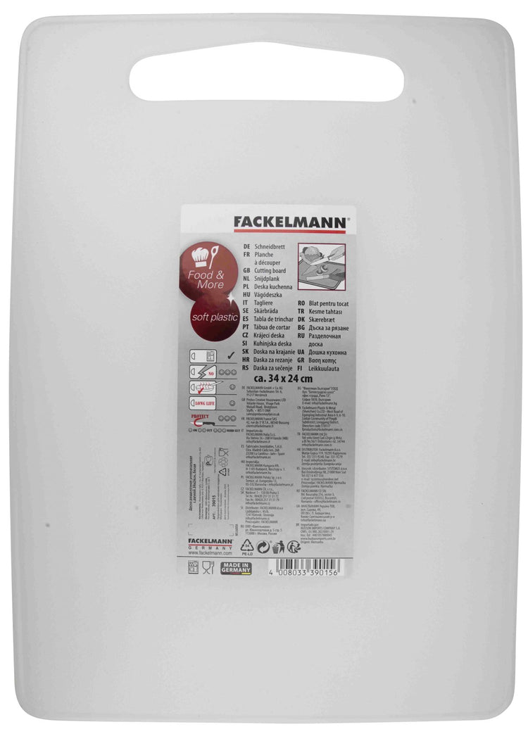 Planche à découper en plastique 34 x 24 cm Fackelmann Basic