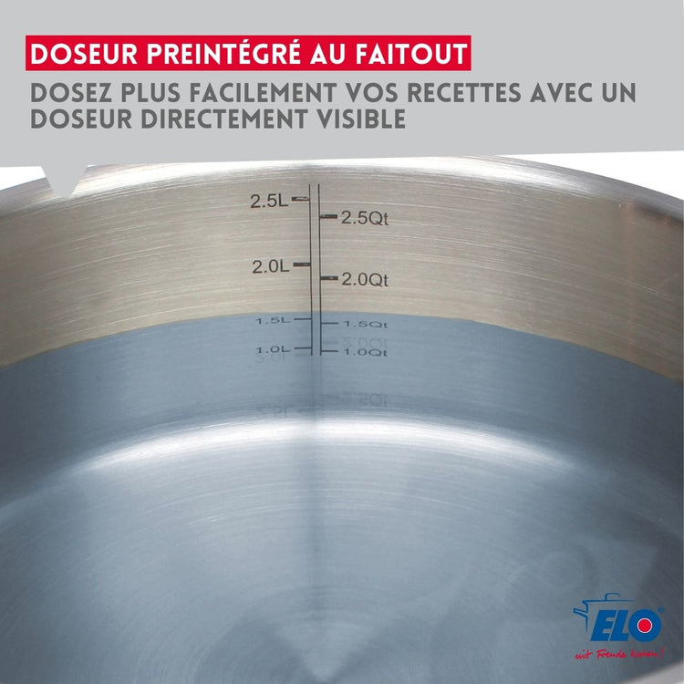 Faitout en inox 14 cm de 1,2 litres Elo Citrin