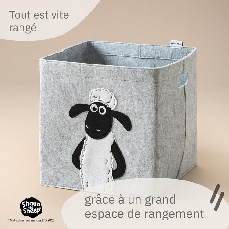 Boîte de rangement en feutre compatible Kallax Lifeney Shaun le mouton
