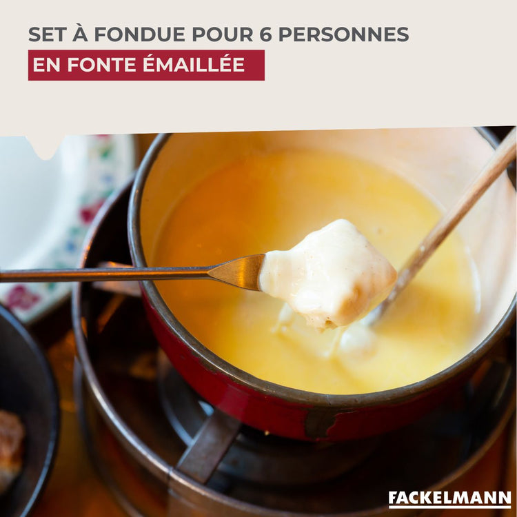 Lot de 1 appareil à fondue avec son petit train de table Fackelmann