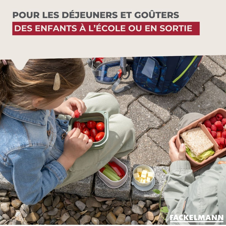Lot de 8 lunch box 1 L avec 8 ustensiles de cuisine Fackelmann Storage
