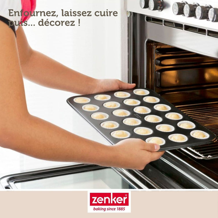 Lot de 2 moules à gâteaux 38,5/26,5 cm en acier Black metallic Black mettallic Zenker Black mettallic