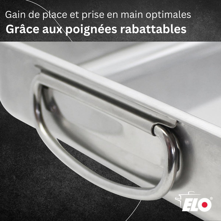 Plat à four acier inoxydable avec grille Elo Edition Red