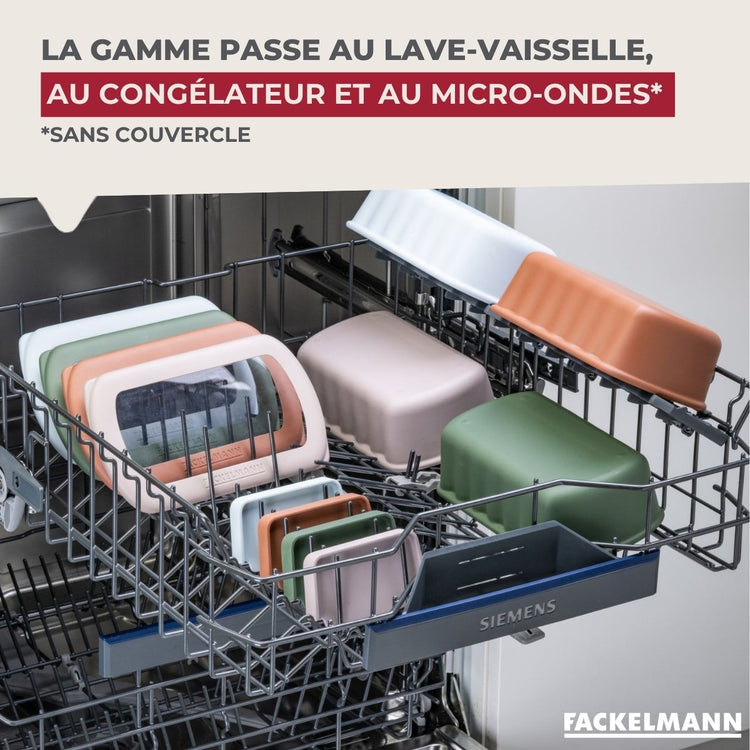 Lot de 6 lunch box compartimentées avec 6 ustensiles de cuisine Fackelmann Storage