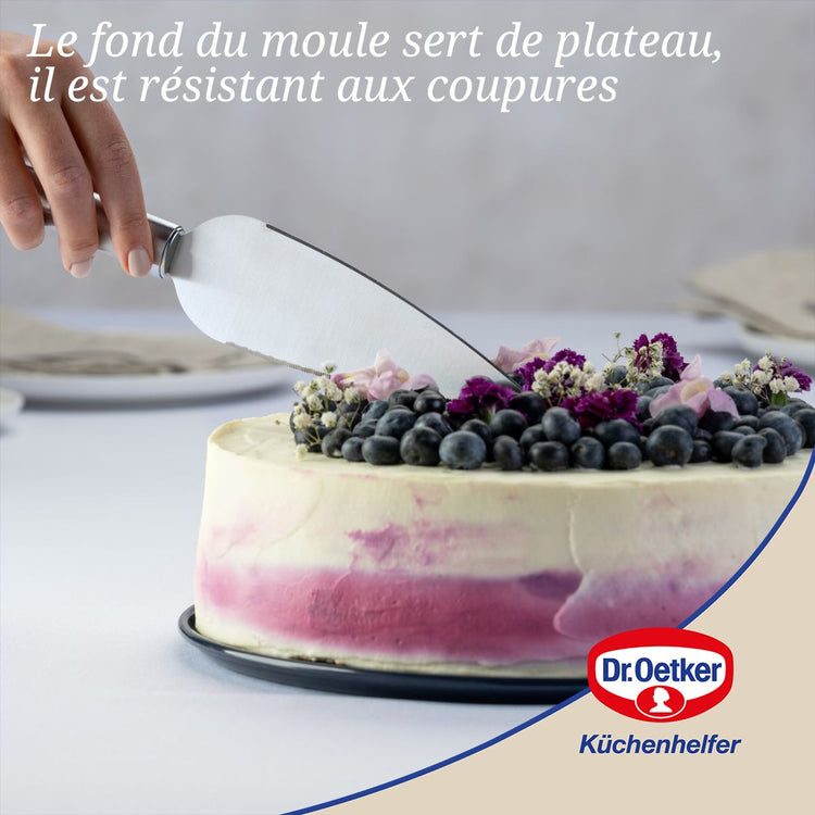 Lot de 2 moules à gâteaux 28/28 cm en acier Dr Oetker Back-Liebe