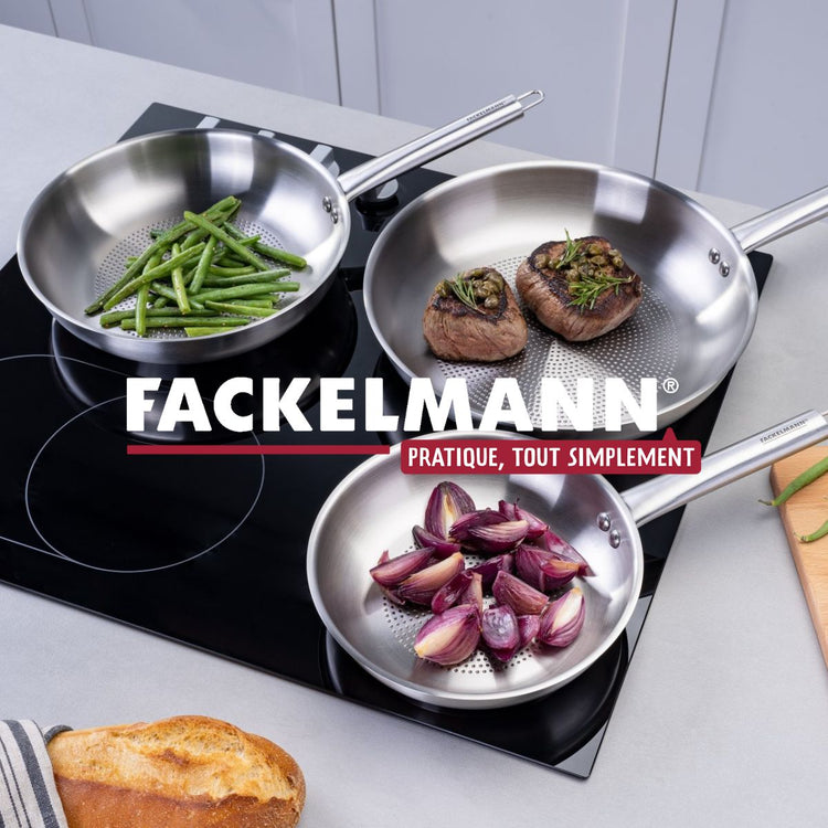 Poêle 28 cm en inox 18/8 Fackelmann Ovalgriff