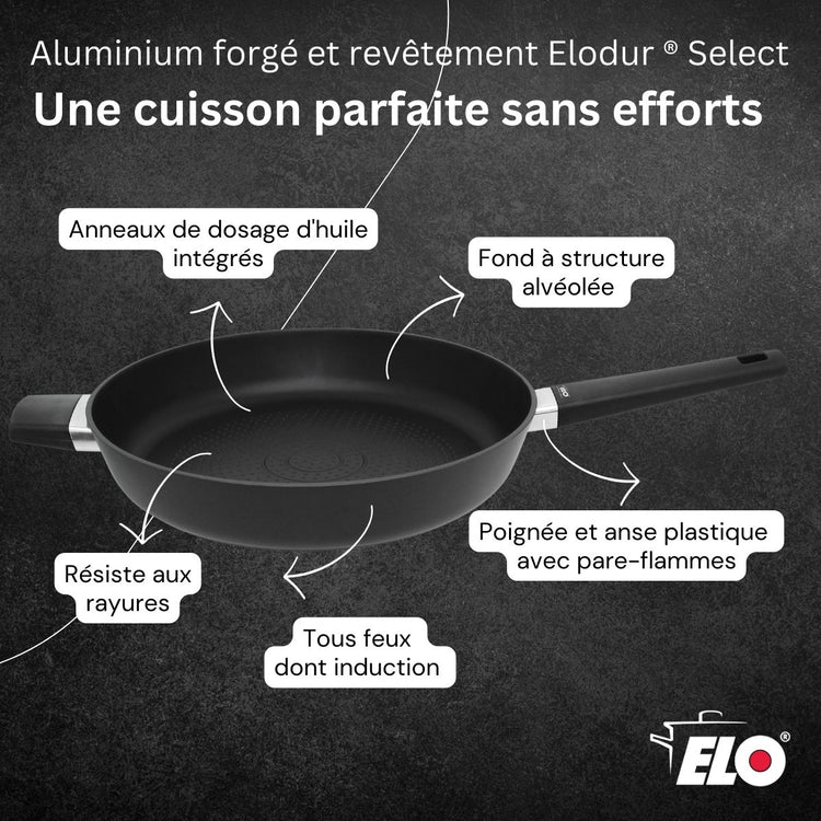 Sauteuse 32 antiadhésive sans PFAS Elo Smart Wave