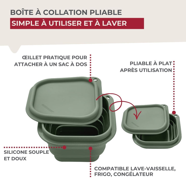 Lot de 4 boîtes à snacks 13 cl avec 3 boîtes à sauce Fackelmann Storage