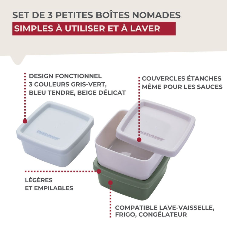 Lot de 4 boîtes à sauce hermétiques 0,5L Fackelmann Storage
