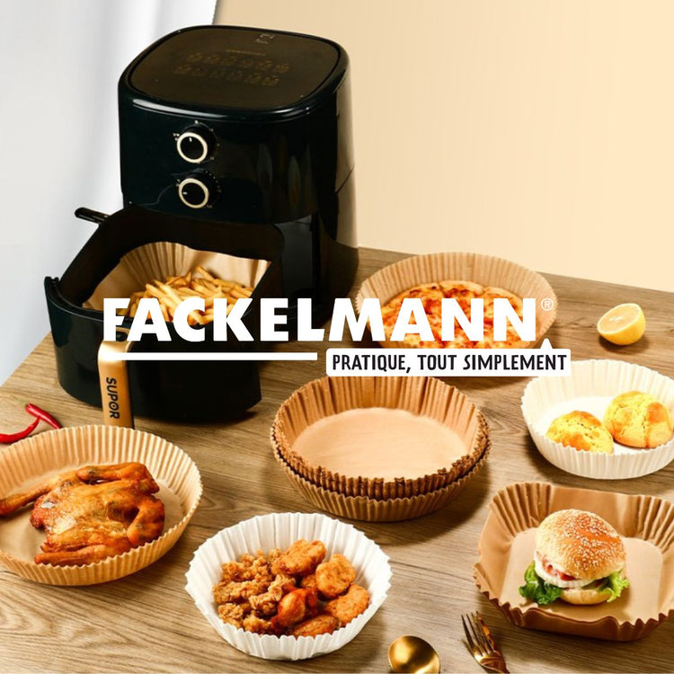 Lot de 300 Moules en papier air fryer carrés 20 cm Fackelmann