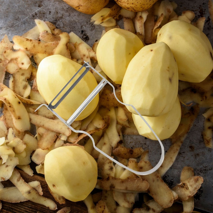 Lot de 2 rasoirs à légumes Castor en inox Fackelmann