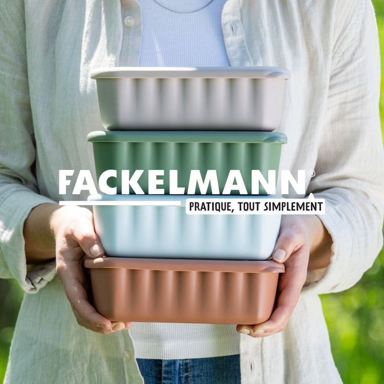 Lot de 2 boîtes à lunch 1 L avec 2 ustensiles de cuisine Fackelmann Storage