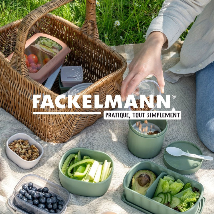 Lot de 2 lunchbox 500ml avec 2 ustensiles de cuisine Fackelmann Storage