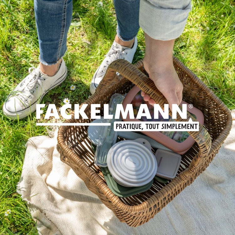 Lot de 2 lunch box 1L avec 2 ustensiles de cuisine Fackelmann Storage